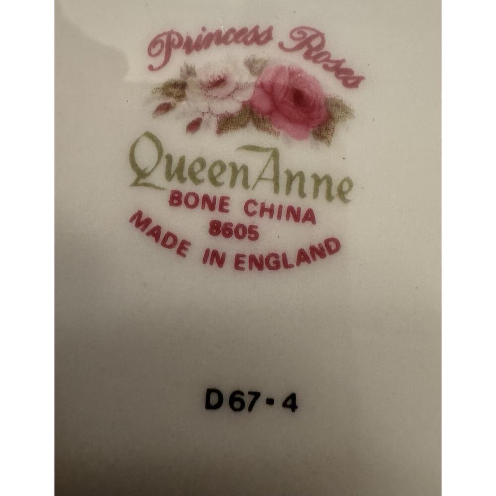 Replacement Queen Anne Princess Rose Bone China Dinner Plate Floral England 10" - Picture 5 of 5